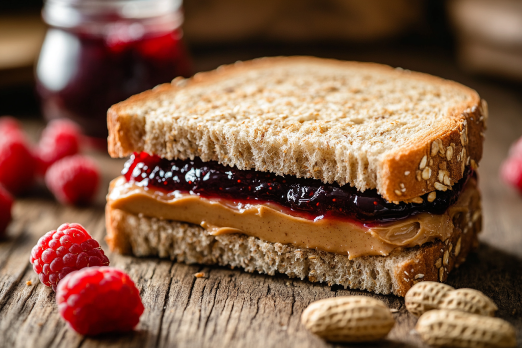 Bread Grain Recipe Peanut Butter and Jelly Treat