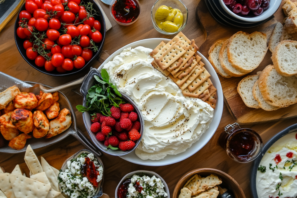  Assorted dishes showcasing various uses of cream cheese