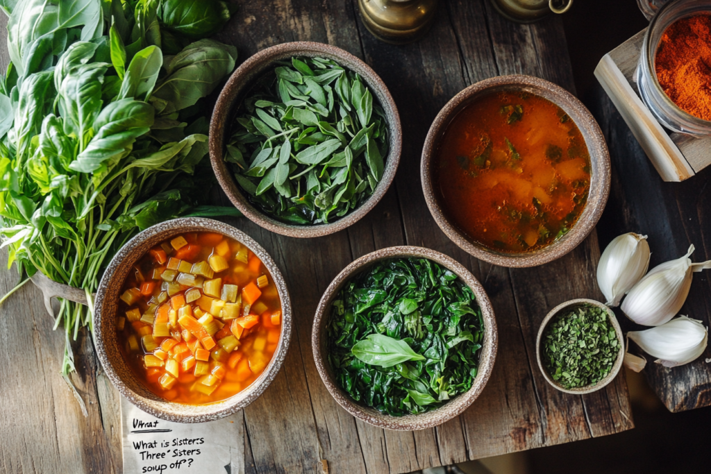 u8215476898 Create a realistic top down view of What is Three 83579c1b b438 444f 9066 a60ebae7b7c8 0 - What is 3 Sisters soup made of?