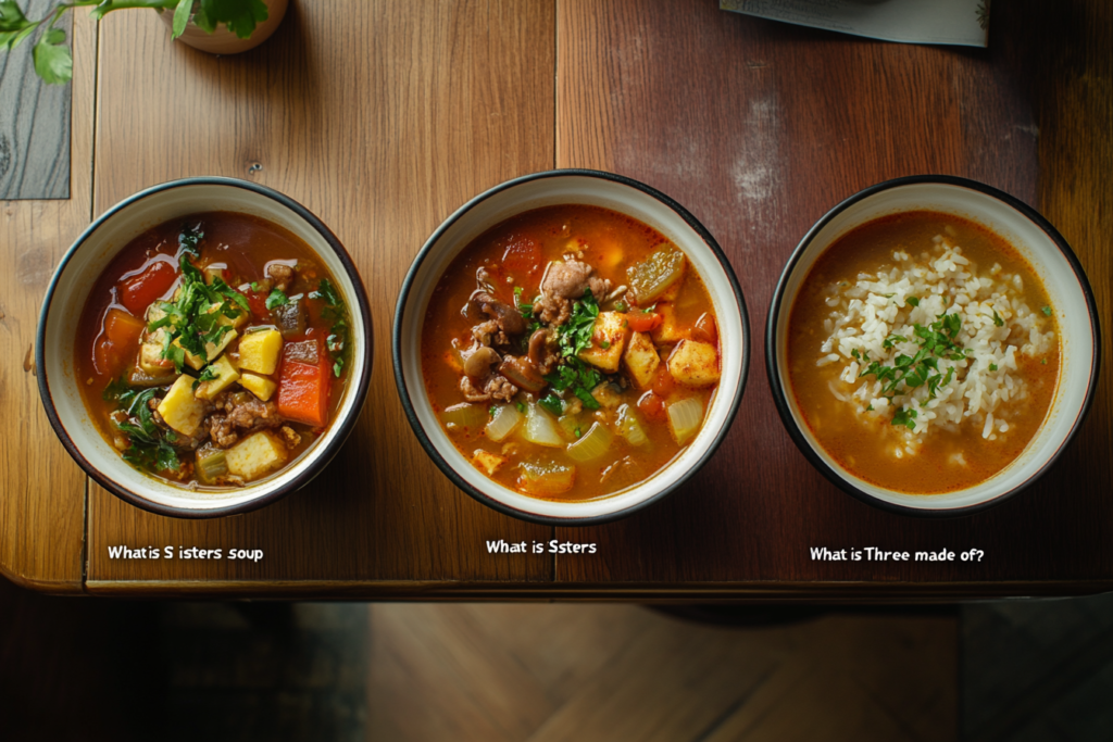 What is Three Sisters soup made of?