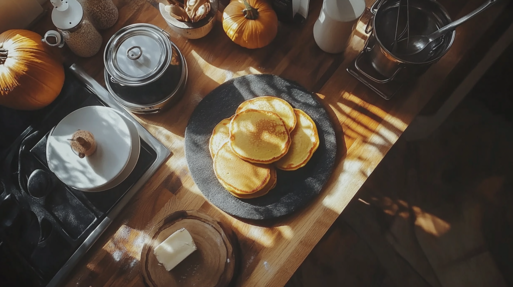 What are pumpkin pancakes made of