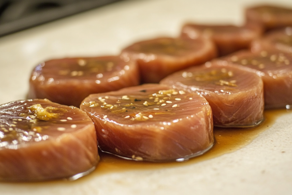 Marinating ahi tuna recipe -seared steaks in soy-citrus blend